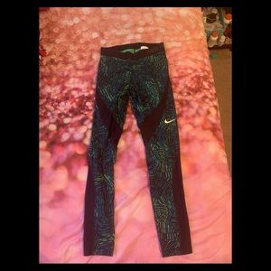 Nike Pro Patterned Leggings Running Pants